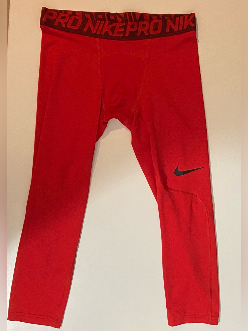 Nike Pro Red 3/4 Compression Tights Leggings - Men’s Medium